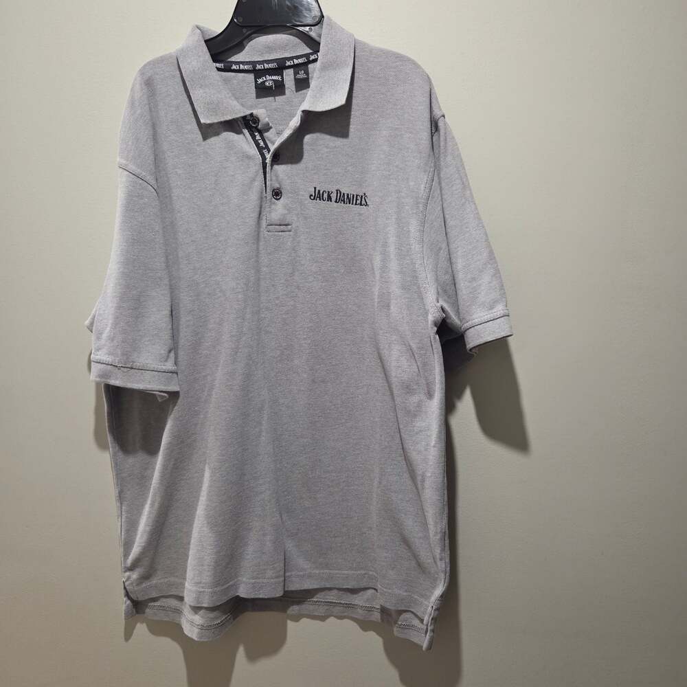 Jack Daniel's Old No. 7 Brand Embroidered Gray Polo Shirt